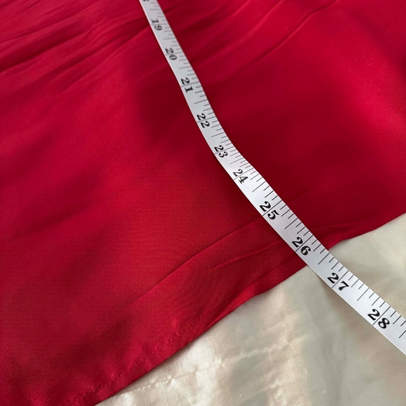 TANK TOP, 100% SILK, RED, SIZE 22, ROUND NECK, MICHEL ANTONI FOR ADDITION ELLE, - Picture 3 of 3